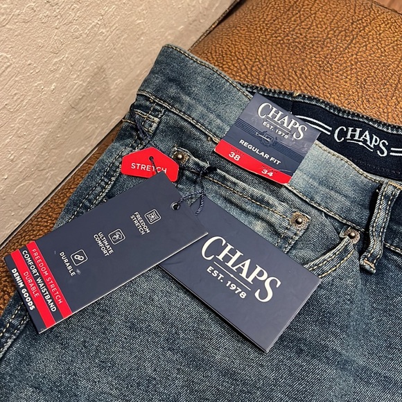 Brand New Chaps Blue Jeans Freedom Stretch, Sits below waist! Ultimate Comfort! - Picture 6 of 8